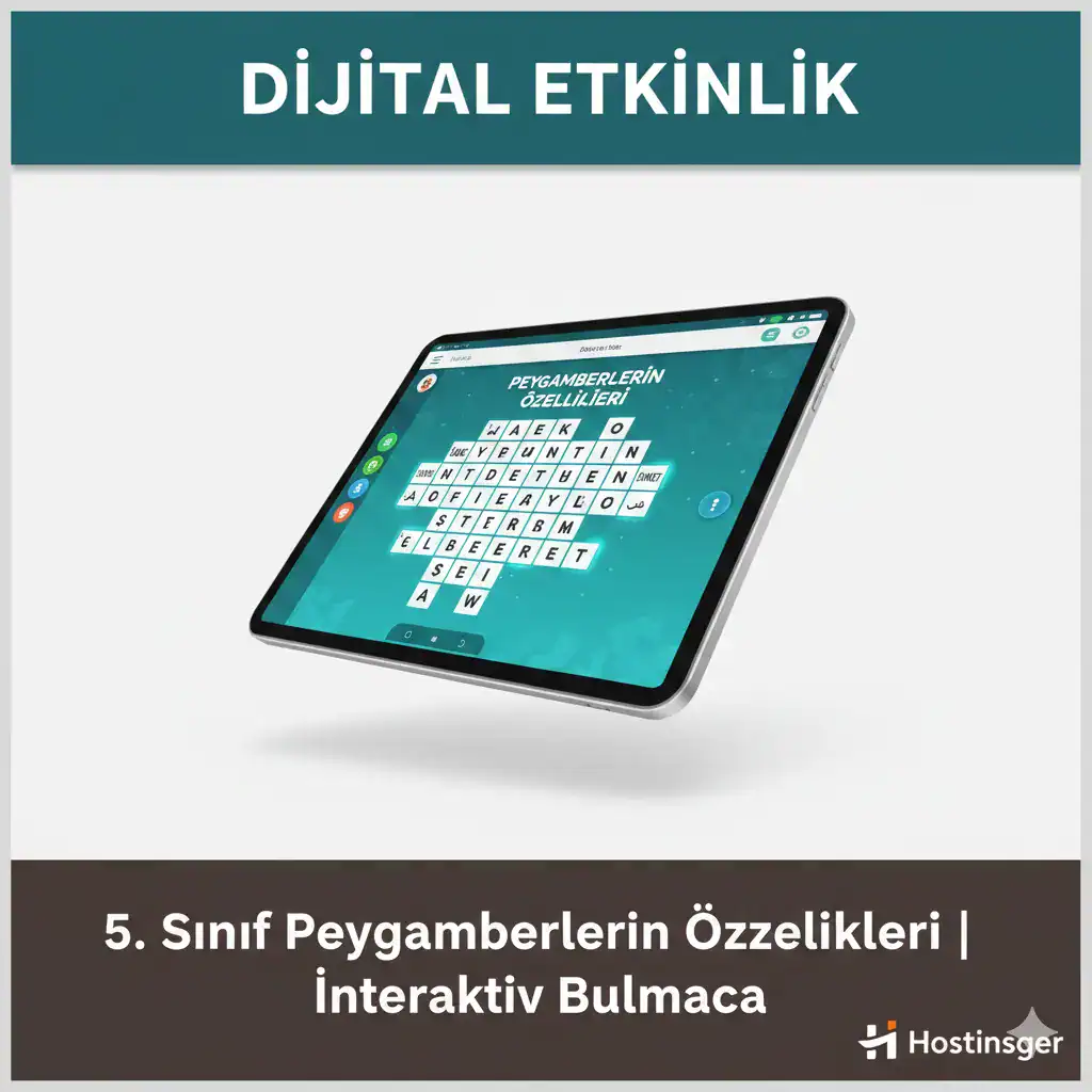 5.Sınıf Peygamberlerin Özellikleri Dijital Bulmaca (Akıllı Tahta Uyumlu)